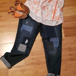 Patchwork Boyfriend jeans